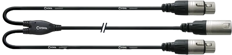 XLR Y 0.3m 2F-1M