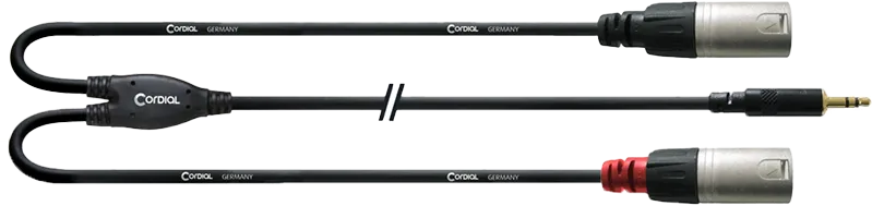 Jack 3.5-  XLR M Y Adapter Cordial